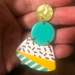 Funky 80s style earrings
